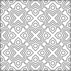 Stylish texture with figures from lines .Geometric lines art. Black and white pattern. Abstract background for web page, textures, card, poster, fabric, textile.