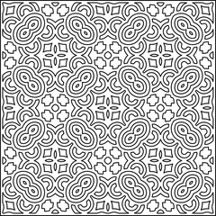 Stylish texture with figures from lines .Geometric lines art. Black and white pattern. Abstract background for web page, textures, card, poster, fabric, textile.