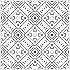 Stylish texture with figures from lines .Geometric lines art. Black and white pattern. Abstract background for web page, textures, card, poster, fabric, textile.