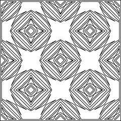 Stylish texture with figures from lines .Geometric lines art. Black and white pattern. Abstract background for web page, textures, card, poster, fabric, textile.