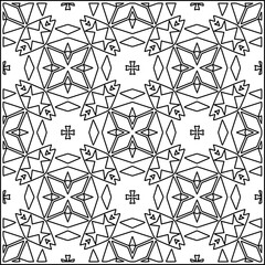 Stylish texture with figures from lines .Geometric lines art. Black and white pattern. Abstract background for web page, textures, card, poster, fabric, textile.