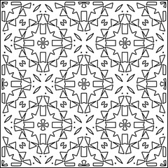 Stylish texture with figures from lines .Geometric lines art. Black and white pattern. Abstract background for web page, textures, card, poster, fabric, textile.