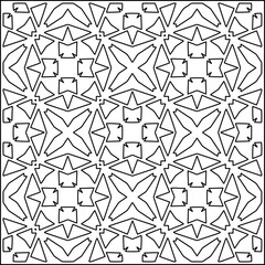 Stylish texture with figures from lines .Geometric lines art. Black and white pattern. Abstract background for web page, textures, card, poster, fabric, textile.