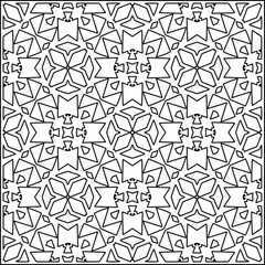 Stylish texture with figures from lines .Geometric lines art. Black and white pattern. Abstract background for web page, textures, card, poster, fabric, textile.