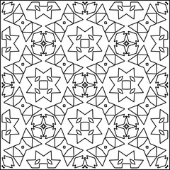 Stylish texture with figures from lines .Geometric lines art. Black and white pattern. Abstract background for web page, textures, card, poster, fabric, textile.