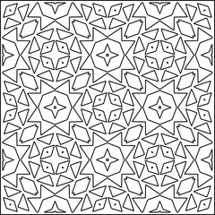 Stylish texture with figures from lines .Geometric lines art. Black and white pattern. Abstract background for web page, textures, card, poster, fabric, textile.