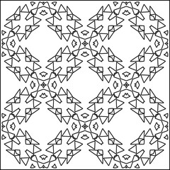 Stylish texture with figures from lines .Geometric lines art. Black and white pattern. Abstract background for web page, textures, card, poster, fabric, textile.