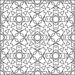Stylish texture with figures from lines .Geometric lines art. Black and white pattern. Abstract background for web page, textures, card, poster, fabric, textile.