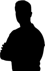 Half length of athlete posing 