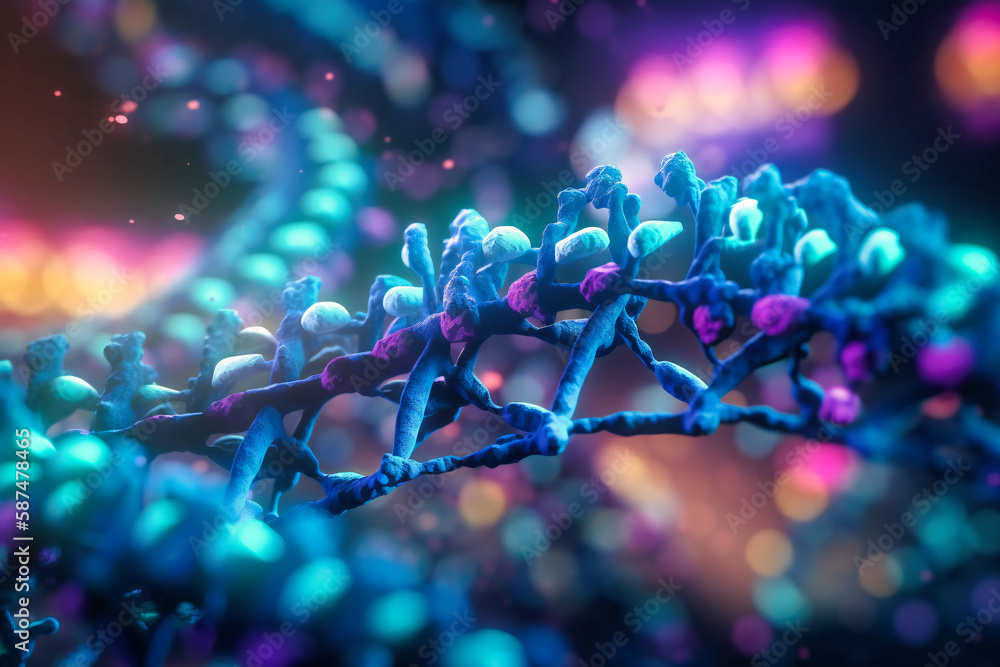 Aufkleber scientists study dna and molecule models using cutting-edge technology