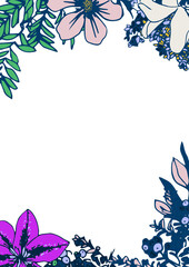 Floral pattern frame