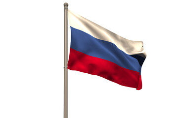 Fototapeta na wymiar Digitally generated russian national flag