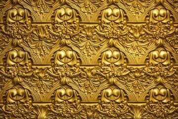 ornate gold background with intricate designs. Generative AI