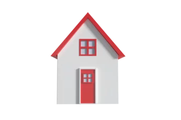 Foto op Plexiglas 3d illustration of red house © vectorfusionart