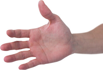 Cropped image of hand pretending to hold invisible object