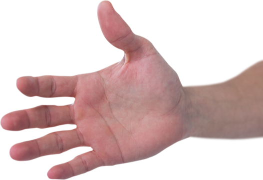 Cropped image of hand pretending to hold invisible object