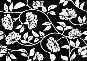 Background Colorful floral repeat design for textiles and digital prints