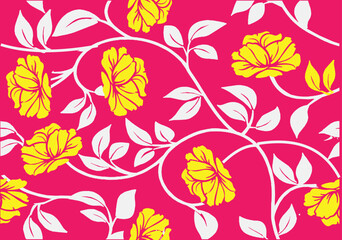 Background Colorful floral repeat design for textiles and digital prints
