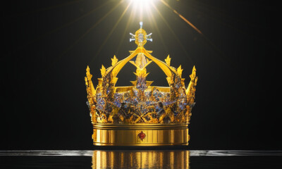 golden crown of light, generative AI