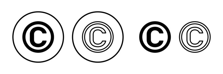 Copyright icon vector. copyright symbol