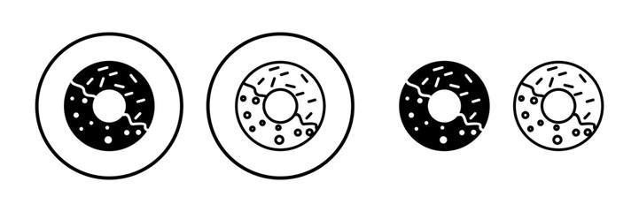 Donut icon vector. doughnut icon. donut logo