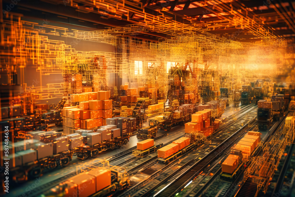 Poster a logistics manager oversees the flow of goods from manufacturing to delivery, utilizing data analyt