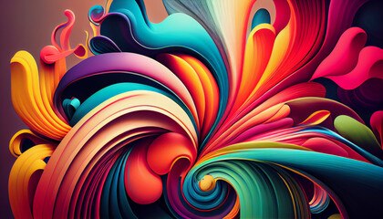 Spiraling ornate wave pattern adds modern elegance generated by AI