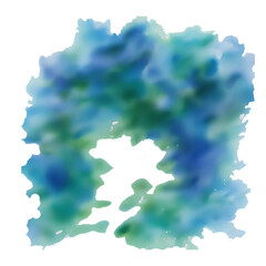 Obraz premium gritty green blue transparent background png