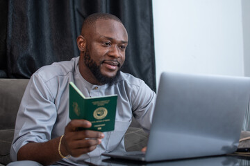 young nigerian man applying for a travel visa