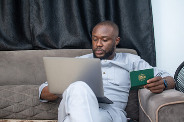 young nigerian man applying for a travel visa