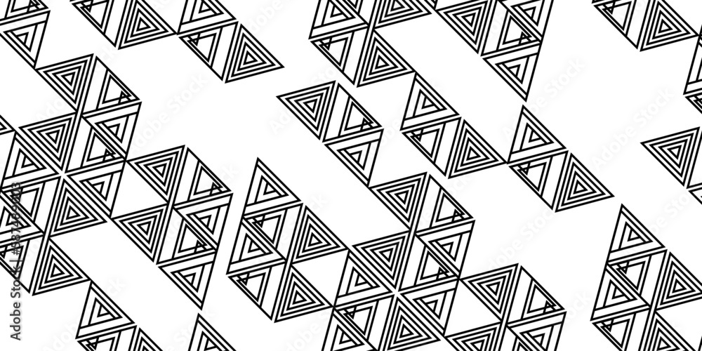 Poster abstract background from triangles pattern. modern black and white vector background.