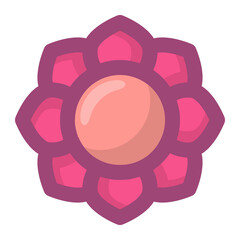 Pink flower isolated on background