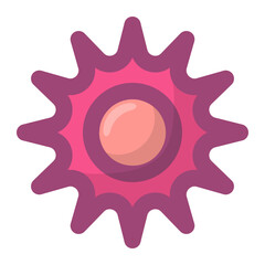 Pink flower isolated on background