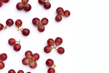 Fresh grape on white background.