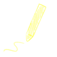 Crayon, a pencil or stick of colored chalk or wax, used for drawing.