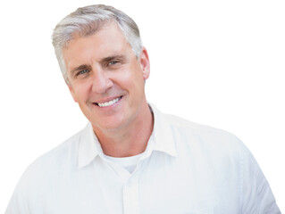 Mature man smiling