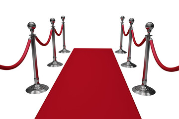 Queue barrier and red carpet