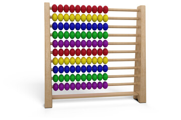 Digitally generated image of wooden abacus