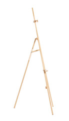 Wooden easel isolated on white. Artist's equipment
