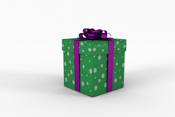 Purple and green gift box