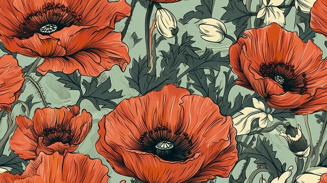 Poppy wallpaper deals