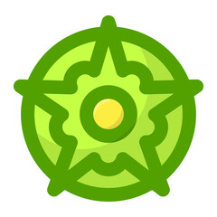 green flower. Exotic tropical plant blossom no background