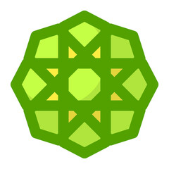 green flower. Exotic tropical plant blossom no background