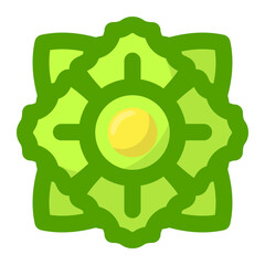 green flower. Exotic tropical plant blossom no background