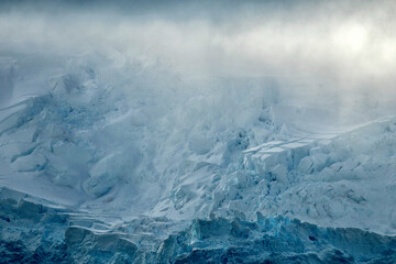 Enormous Domeyko Glacier on King George Island in Antarctica
