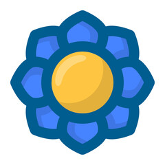 Obraz premium Geometric flower design element shapes. Figures, stars, spiral flower and circles no background