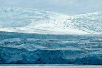 Enormous Noble Glacier on King George Island in Antarctica