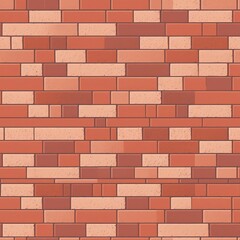 Obraz premium Seamless Pattern red brick wall. Generative art