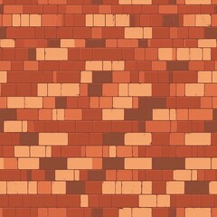 Obraz premium Seamless Pattern red brick wall. Generative art