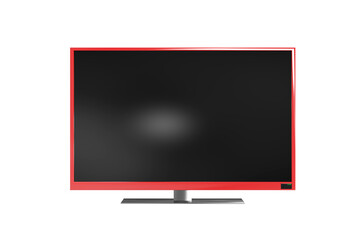 Red striped television set 